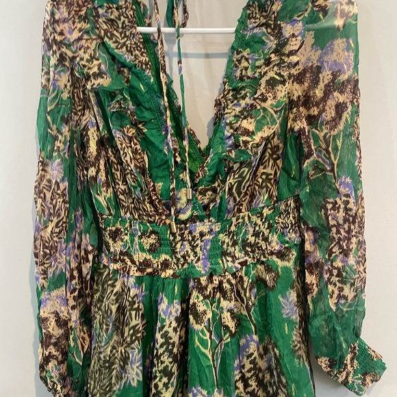 Anthropologie Ruffled V-Neck Maxi Dress - Picture 14 of 15